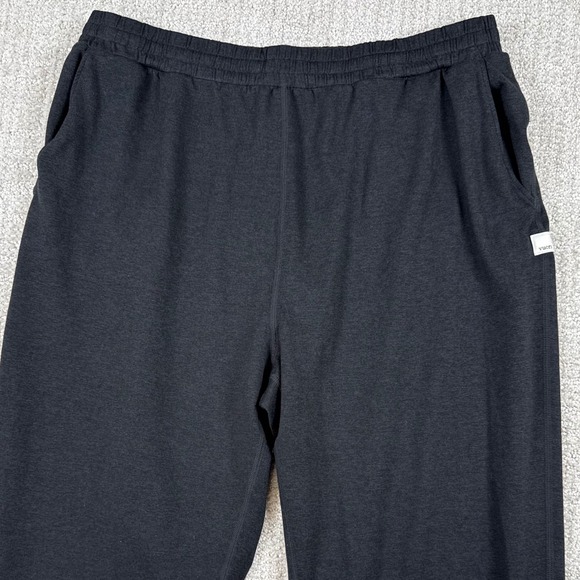 Vuori Pants - Vuori Womens Large Boyfriend Black Heathered Performance Jogger Sweatpants VW457